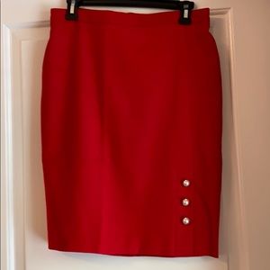 Ann Taylor Red Pencil Skirt